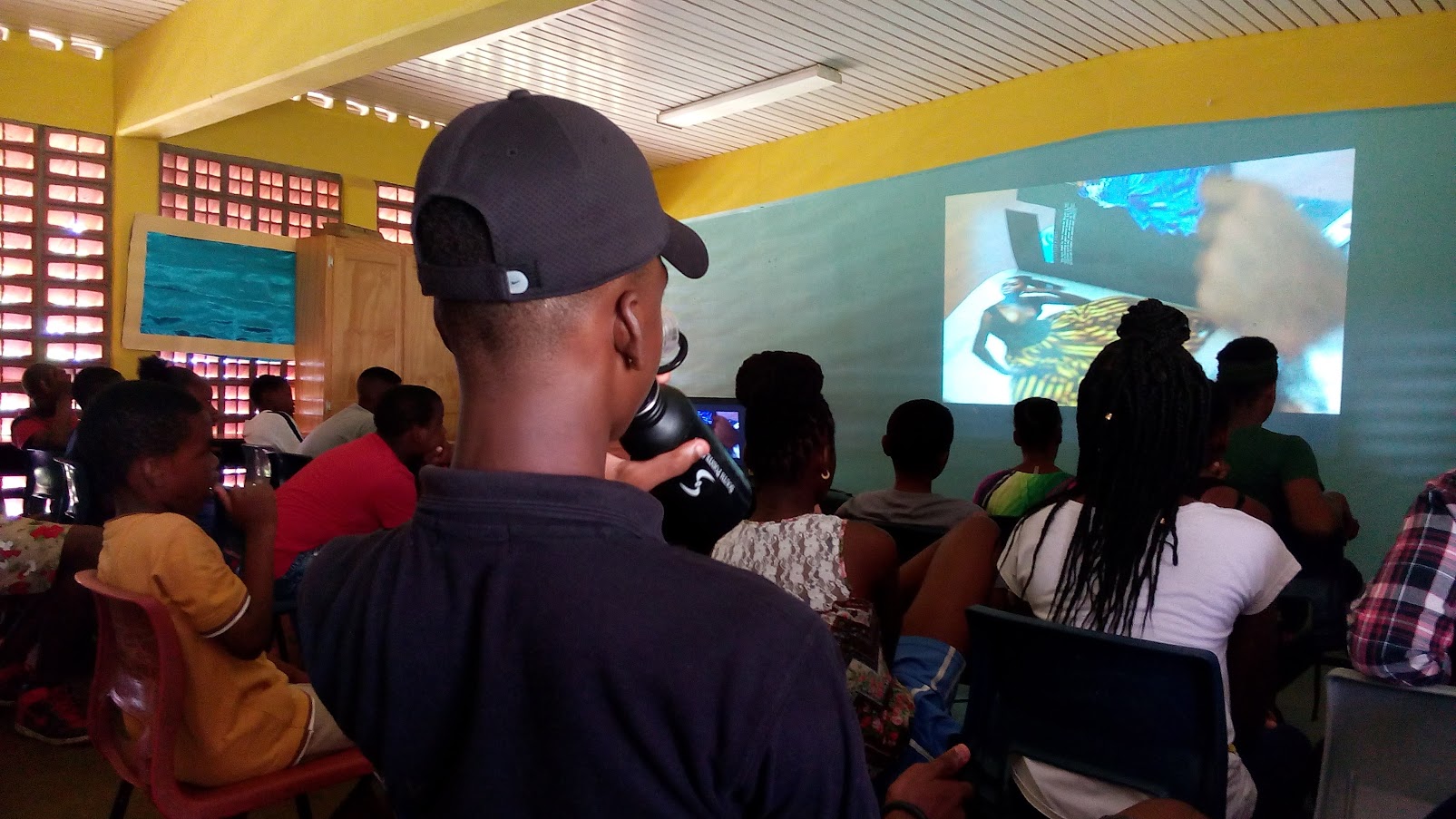 Youth learning digital literacy in the Caribbean